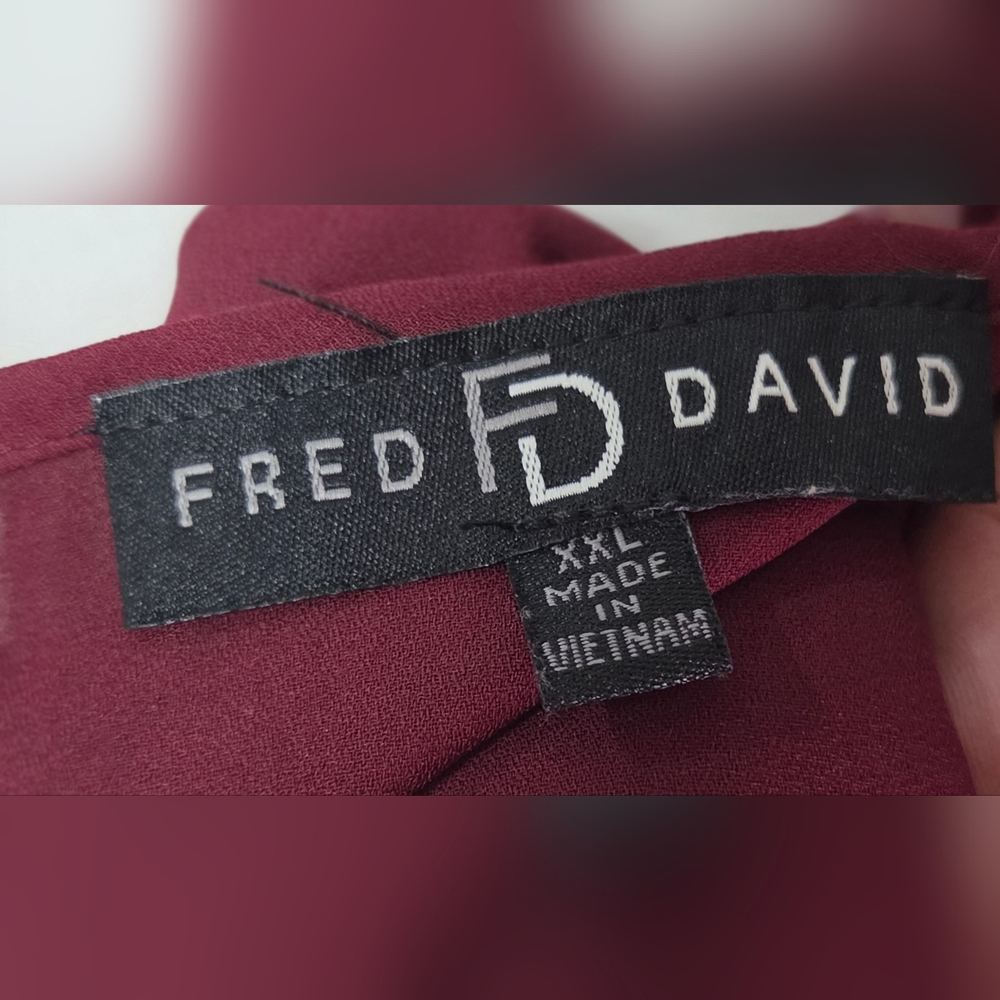 Fred David Velvet Wine Blouse - Picture 6 of 6